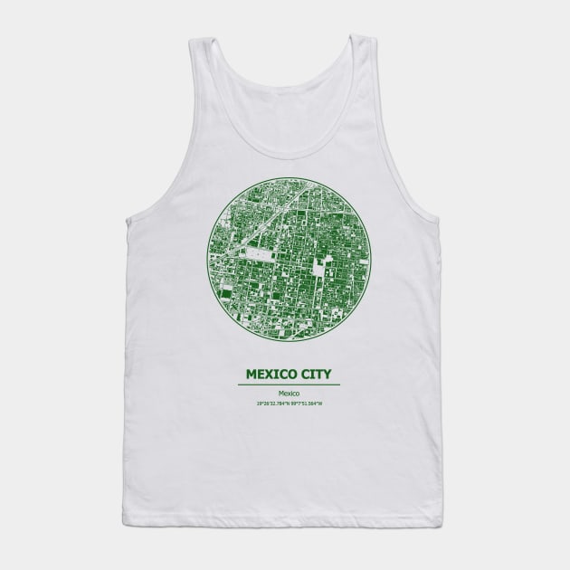Mexico city map coordinates Tank Top by SerenityByAlex